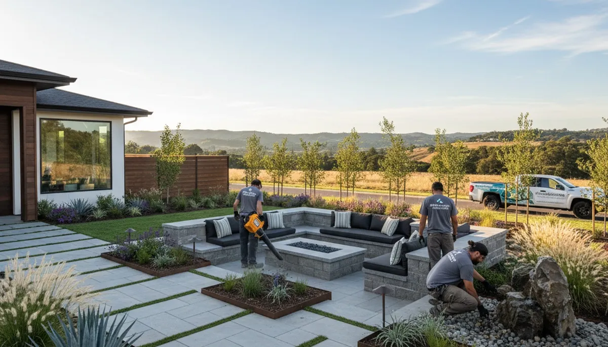 Redding, CA landscaping team providing professional lawn care and landscape maintenance services