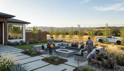 Redding, CA landscaping team providing professional lawn care and landscape maintenance services